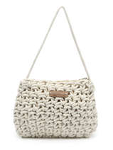 Sac Port paule Crochet Crochet Le voyage en panier Blanc crochet PM650