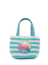 Sac Port� Main Le voyage en panier Bleu kids PM374