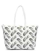 Sac Port paule A4 L12.12 Concept Croc Lacoste Blanc l12.12 concept croc NF4204CX