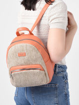 Sac  Dos David jones Orange st tropez 3-vue-porte