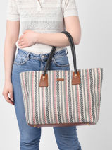 Sac Port paule Monaco David jones Multicolore monaco CM6681-vue-porte