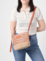 Cross Body Tas Color Le voyage en panier Oranje color PM636-vue-porte