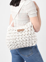 Schoudertas Crochet Le voyage en panier Wit crochet PM650-vue-porte