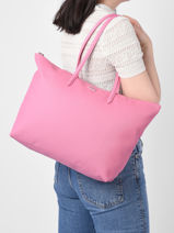 Schoudertas L.12.12 Concept Lacoste Roze l.12.12 concept NF1888PO-vue-porte