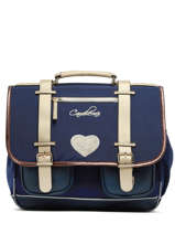 Cartable Enfant 3 Compartiments Cameleon Bleu vintage fantasy 14188