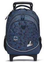 Rugzak Op Wieltjes 2 Compartimenten Cameleon Blauw actual SR39