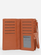 Portefeuille Porte-cartes Miniprix Marron couture SF69011-vue-porte