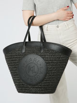 Sac Port paule K Tulip Paille Karl lagerfeld Noir k tulip 231W3057-vue-porte