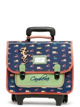 Cartable  Roulettes Rtro Cameleon Bleu retro CR35