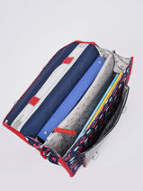 Cartable 2 Compartiments Cameleon Bleu retro PBRECA38-vue-porte