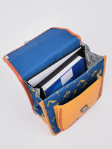 Sac  Dos 1 Compartiment Cameleon Bleu retro PBRESD30-vue-porte