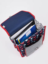 Sac  Dos 1 Compartiment Cameleon Bleu retro PBRESD30-vue-porte
