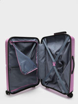 Harde Reiskoffer Airconic American tourister Roze airconic 88G003-vue-porte