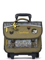 Cartable  Roulettes 2 Compartiments Cameleon Vert actual PBBACR38