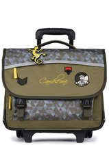 Cartable  Roulettes 3 Compartiments Cameleon Vert actual PBBACR41