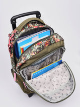 Sac  Dos  Roulettes 2 Compartiments Cameleon Vert actual PBBASR43-vue-porte