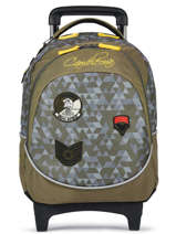 Sac  Dos  Roulettes 2 Compartiments Cameleon Vert actual PBBASR43