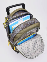 Sac  Dos  Roulettes 2 Compartiments Cameleon Vert actual PBBASR43-vue-porte