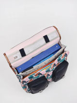Cartable  Roulettes Fille 2 Compartiments Cameleon Rose vintage fantasy PBVGCR38-vue-porte