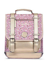 Sac  Dos 2 Compartiments Cameleon Rose vintage fantasy PBVGSD38