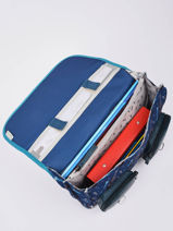 Cartable 2 Compartiments Cameleon Bleu vintage urban PBVBCA35-vue-porte
