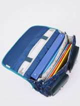 Cartable 2 Compartiments Cameleon Bleu vintage urban PBVBCA38-vue-porte