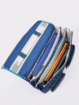 Cartable 3 Compartiments Cameleon Bleu vintage urban PBVBCA41-vue-porte