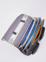 Boekentas 3 Compartimenten Cameleon Grijs vintage urban PBVBCA41-vue-porte