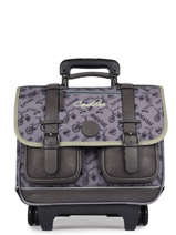 Cartable  Roulettes 2 Compartiments Cameleon Gris vintage urban PBVBCR38