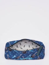 Trousse 1 Compartiment Cameleon Bleu vintage urban PBVBSTRO-vue-porte