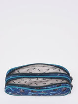 Trousse 2 Compartiments Cameleon Bleu vintage urban PBVBTROU-vue-porte