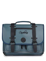 Cartable 2 Compartiments Cameleon Bleu vintage north PBVWCA38