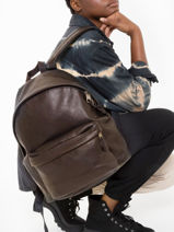 Sac  Dos 1 Compartiment Eastpak Marron grained K620GRA-vue-porte