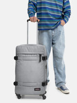 Soepele Reiskoffer Authentic Luggage Eastpak Grijs authentic luggage EK0A5BFJ-vue-porte