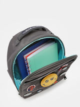 Sac  Dos Ralphie 1 Compartiment Jeune premier Gris daydream boys B-vue-porte