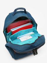 Sac  Dos James 3 Compartiments Jeune premier Bleu daydream boys B-vue-porte