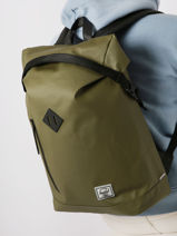 Sac  Dos 1 Compartiment Herschel Vert weather resistant 11194-vue-porte