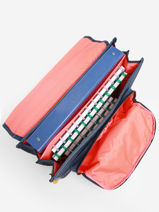 Cartable 2 Compartiments Lily Girls Stones and bones Bleu girls G-vue-porte