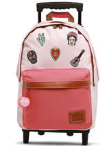 Sac A Dos  Roulettes 2 Compartiments Tann's Rose les fantaisies f 73141