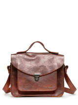 Sac  Mademoiselle George Cuir Paul marius Marron vintage GEORGE