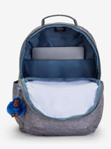 Sac  Dos 1 Compartiment + Pc 15" Kipling Gris back to school KI5764-vue-porte