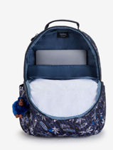 Sac  Dos Seoul 1 Compartiment + Pc 15" Kipling Bleu back to school KI4851-vue-porte