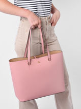 Sac Cabas Karly Cuir Lauren ralph lauren Rose karly 31911655-vue-porte