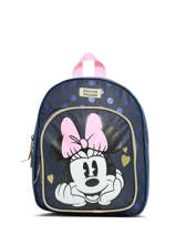 Sac  Dos 1 Compartiment Mickey and minnie mouse Bleu glitter love 2350