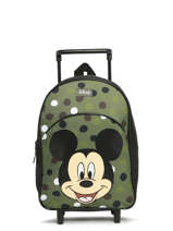 Sac A Dos  Roulettes 1 Compartiment Mickey and minnie mouse Vert like you lots 3332