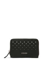 Portemonnee Leder Etrier Zwart tonnerre ETON090M