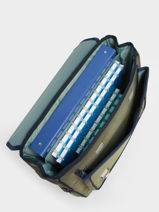 Boekentas 2 Compartimenten Caramel et cie Groen fier GA-vue-porte