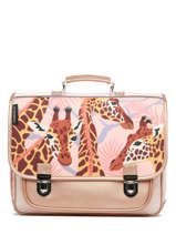 Cartable 2 Compartiments Caramel et cie Rose boheme FI