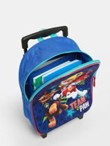 Sac A Dos  Roulettes 1 Compartiment Paw patrol Bleu friend around town 2590-vue-porte