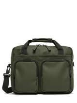 Porte Ordinateur (semi Rigide) Rains Vert travel 14250